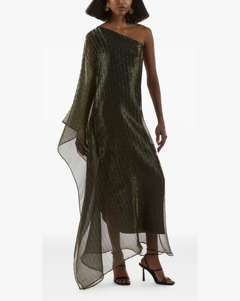Taller Marmo Asymmetrisches Betsy One-Shoulder-Kleid - Grün Grün