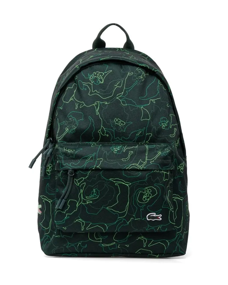 Lacoste Rucksack mit grafischem Print - Grün Grün