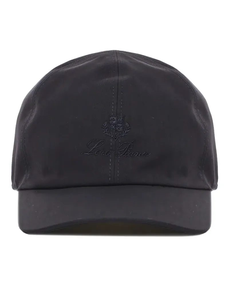Loro Piana Baseballkappe mit Logo-Stickerei - Blau Blau