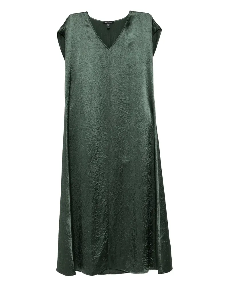Eileen Fisher satin midi dress - Grün Grün