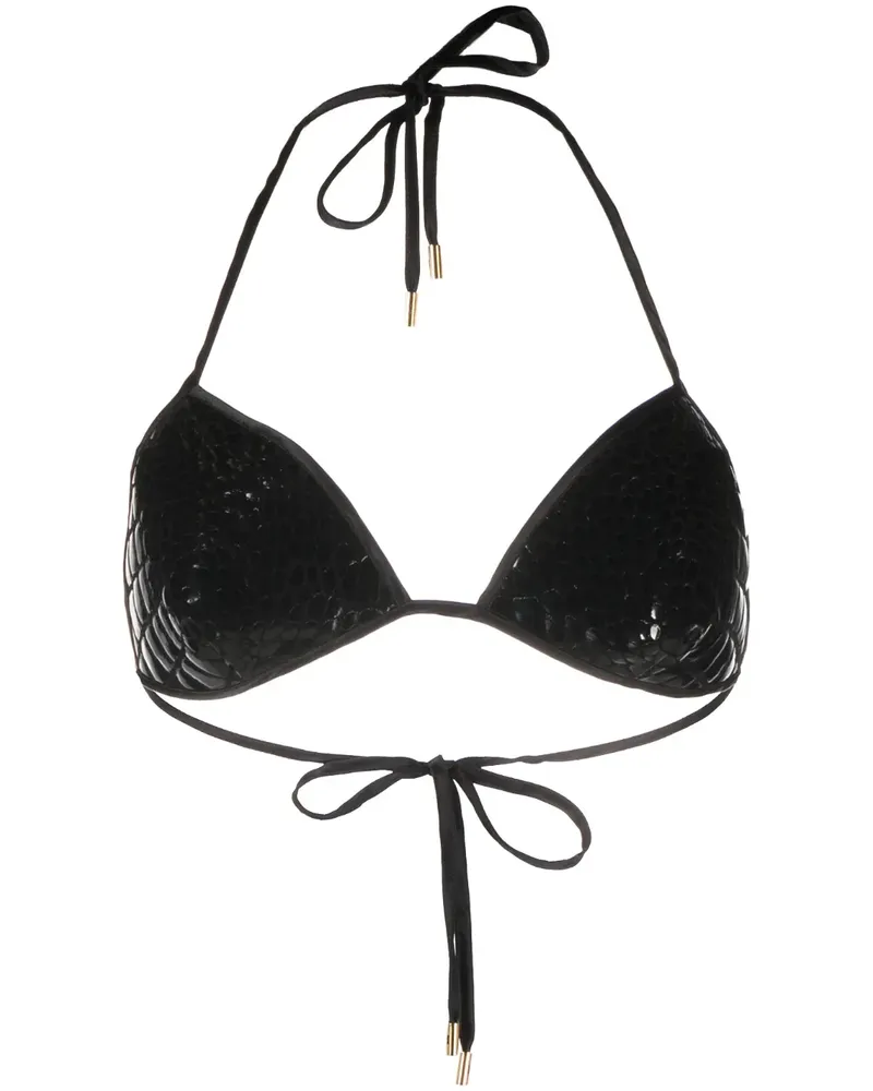 Tom Ford Bralet mit Krokomuster - Schwarz Schwarz