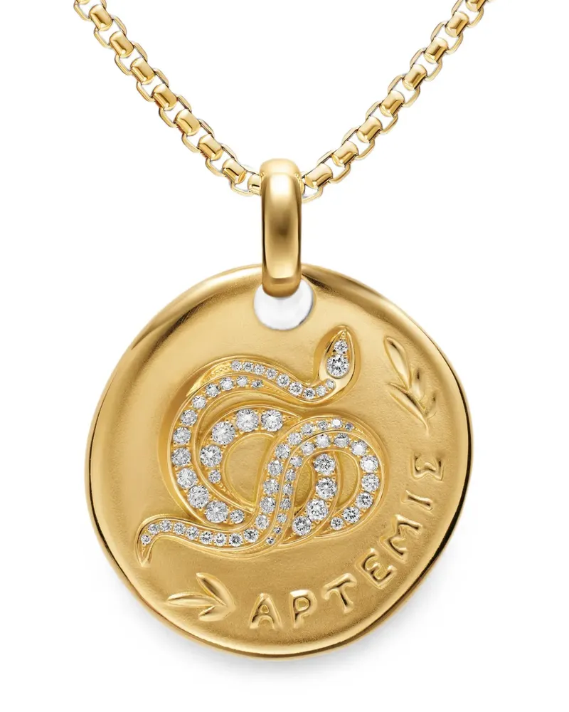 David Yurman Artemis Amulett mit Diamant - Gold Gold