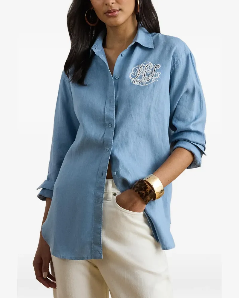 Ralph Lauren logo-embroidered shirt - Blau Blau