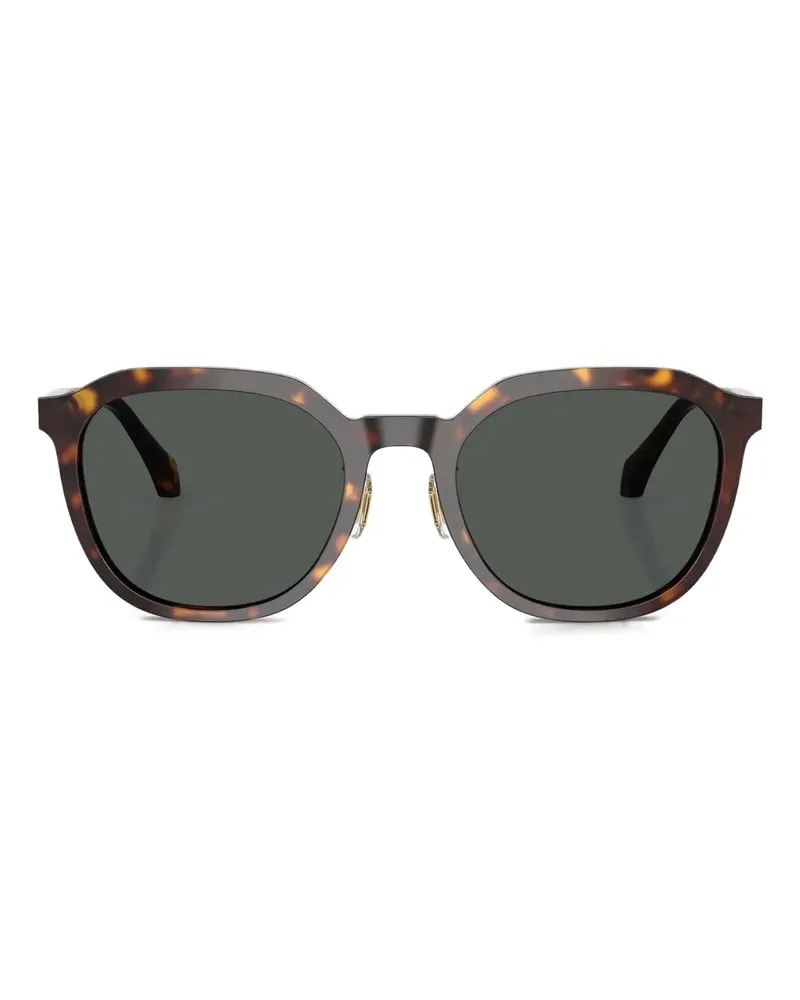 Versace Runde Sonnenbrille in Schildpattoptik - Braun Braun