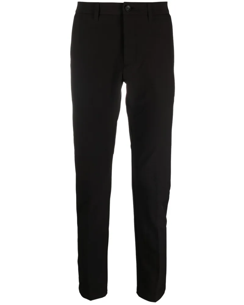 HUGO BOSS Tapered-Hose mit Logo-Patch - Schwarz Schwarz