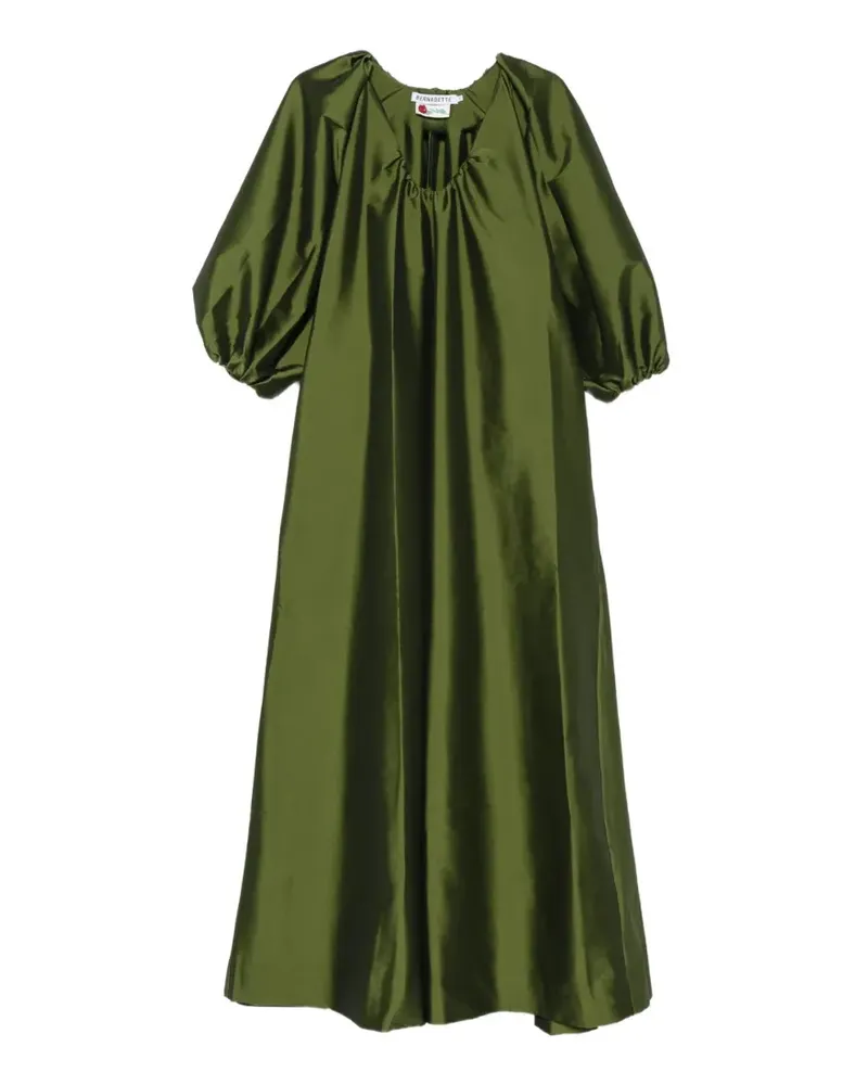 BERNADETTE George Maxikleid mit Puffärmeln - Grün Grün