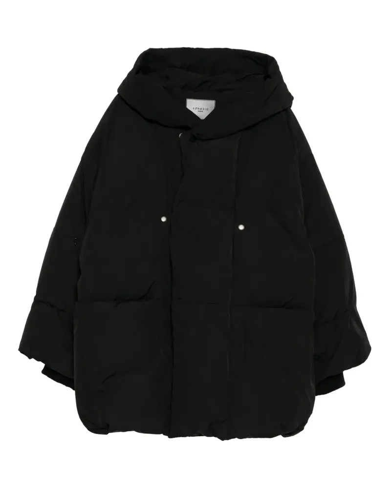 SONGZIO oriental wrap down jumper black - Schwarz Schwarz