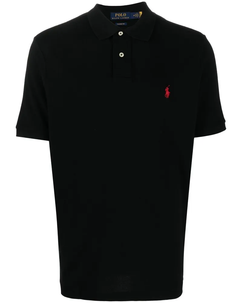 Ralph Lauren Poloshirt mit Logo-Stickerei - Schwarz Schwarz