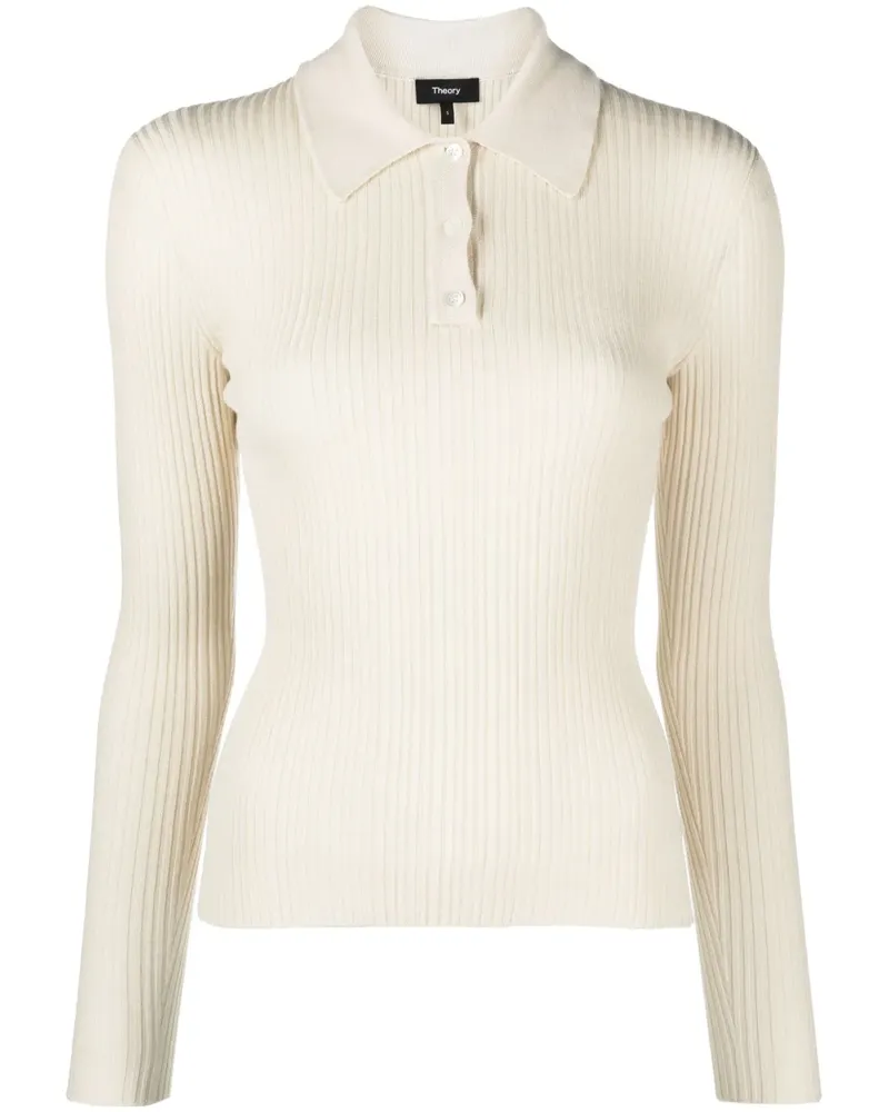 Theory Langärmliges Poloshirt - Nude Nude
