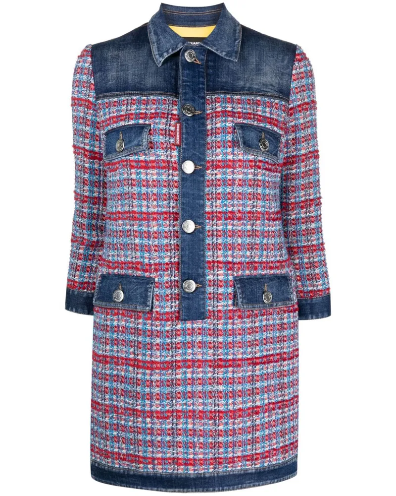 Dsquared2 Jeanskleid mit Einsätzen - Blau Blau