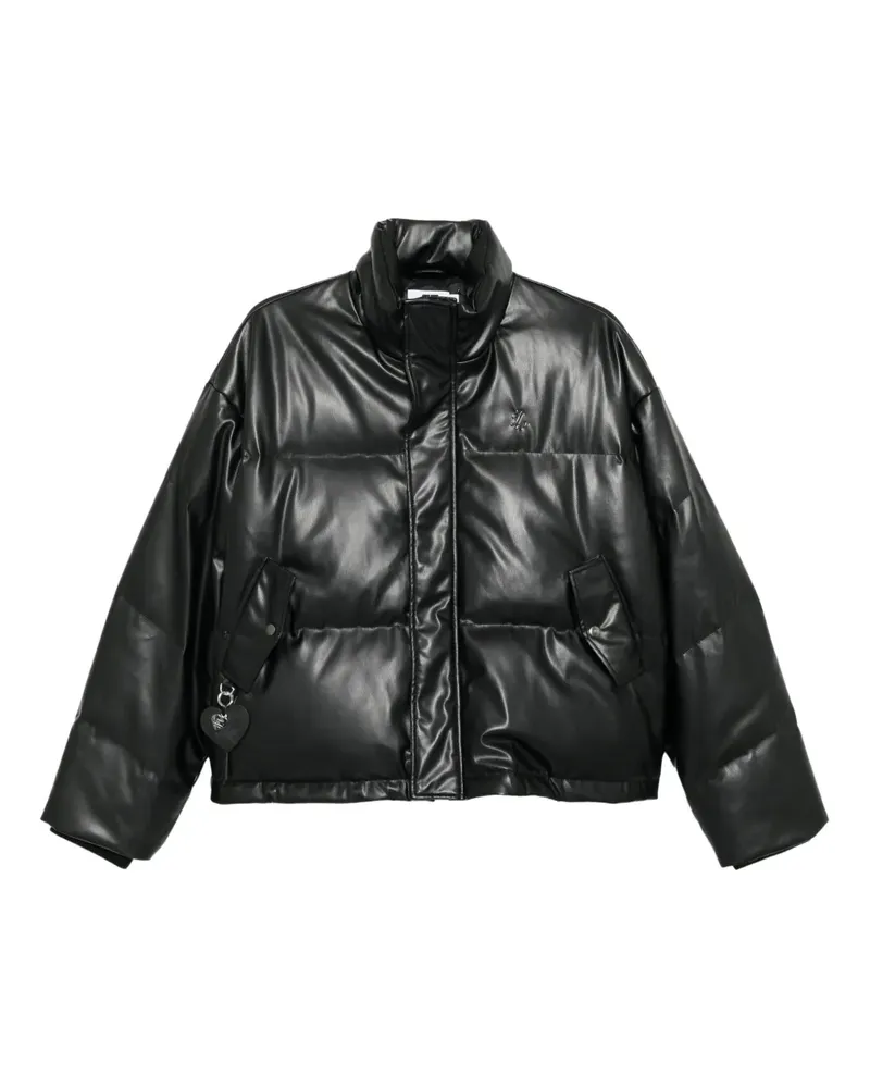 Izzue Gefütterte Jacke mit Logo - Schwarz Schwarz