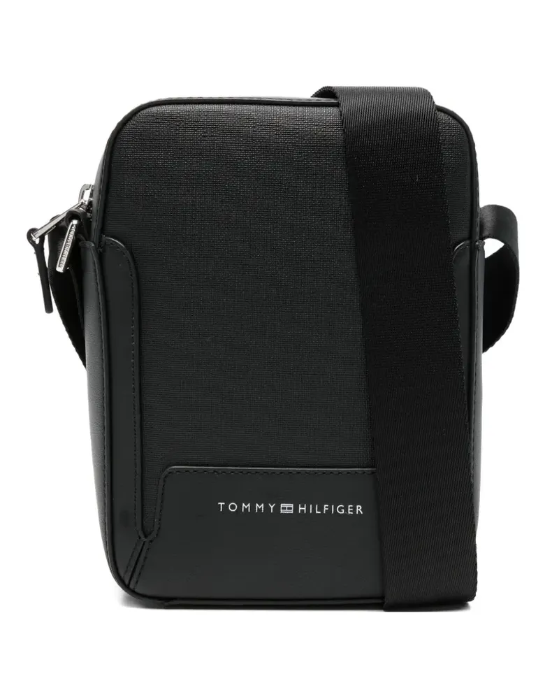 Tommy Hilfiger Mini Kuriertasche mit Logo - Schwarz Schwarz