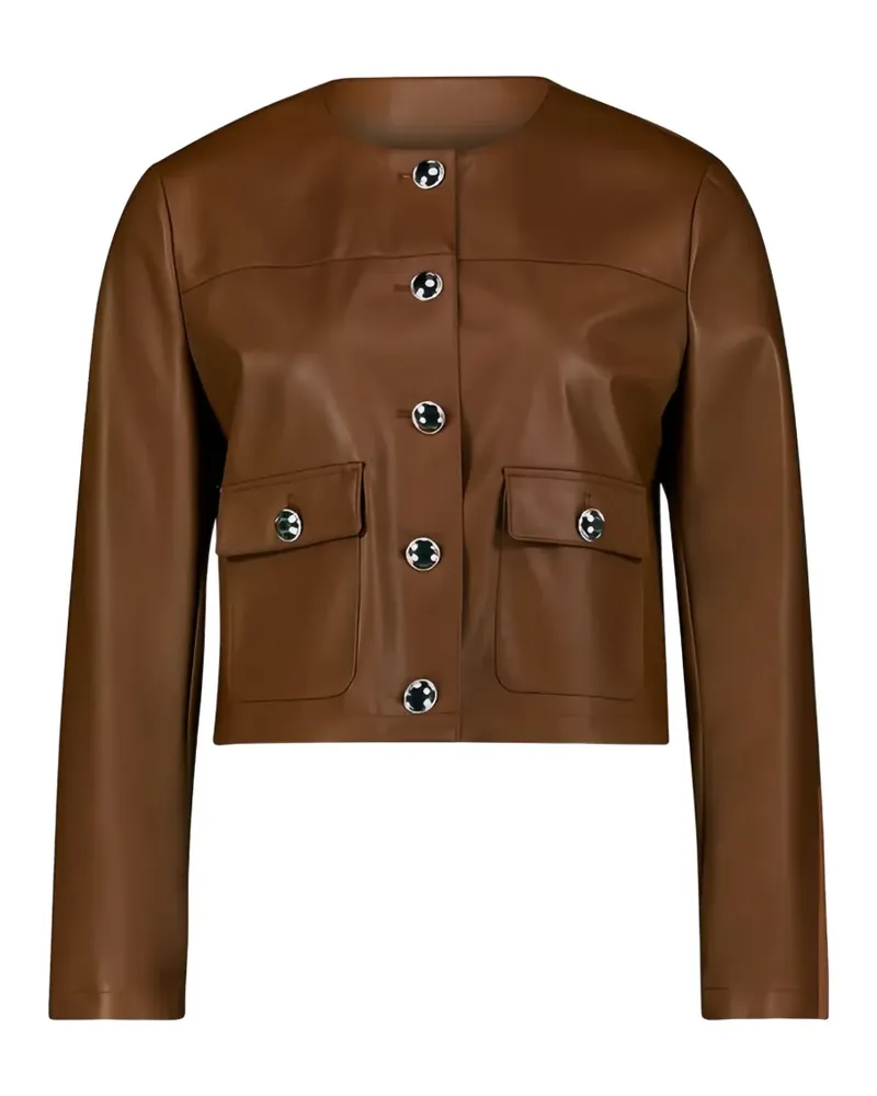 Betty Barclay Jacke ohne Kragen - Braun Braun
