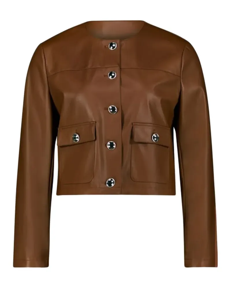 Betty Barclay button-up collarless jacket - Braun Braun