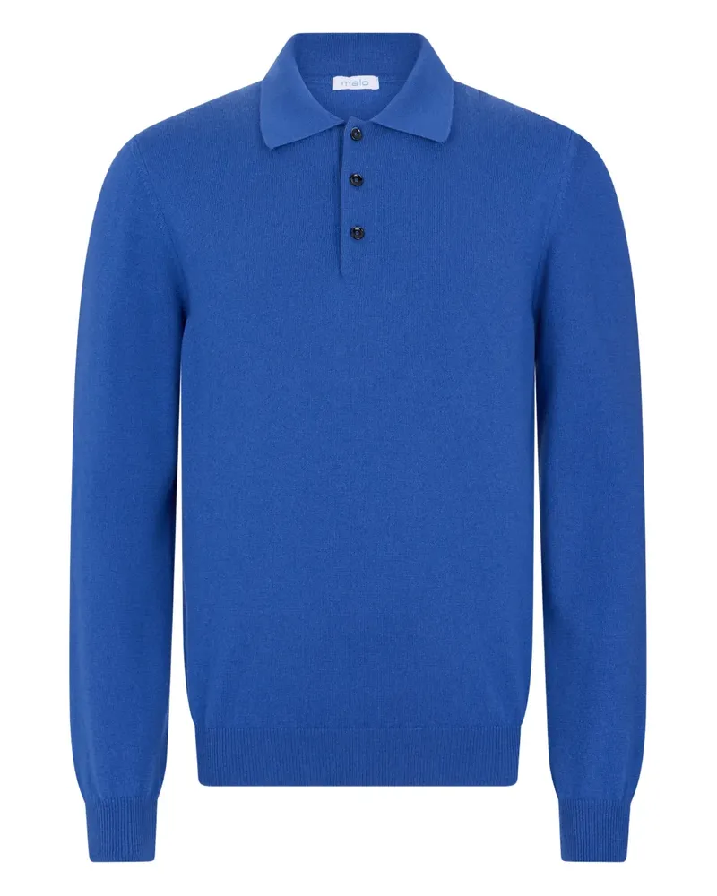 Malo buttoned long-sleeve polo shirt - Blau Blau