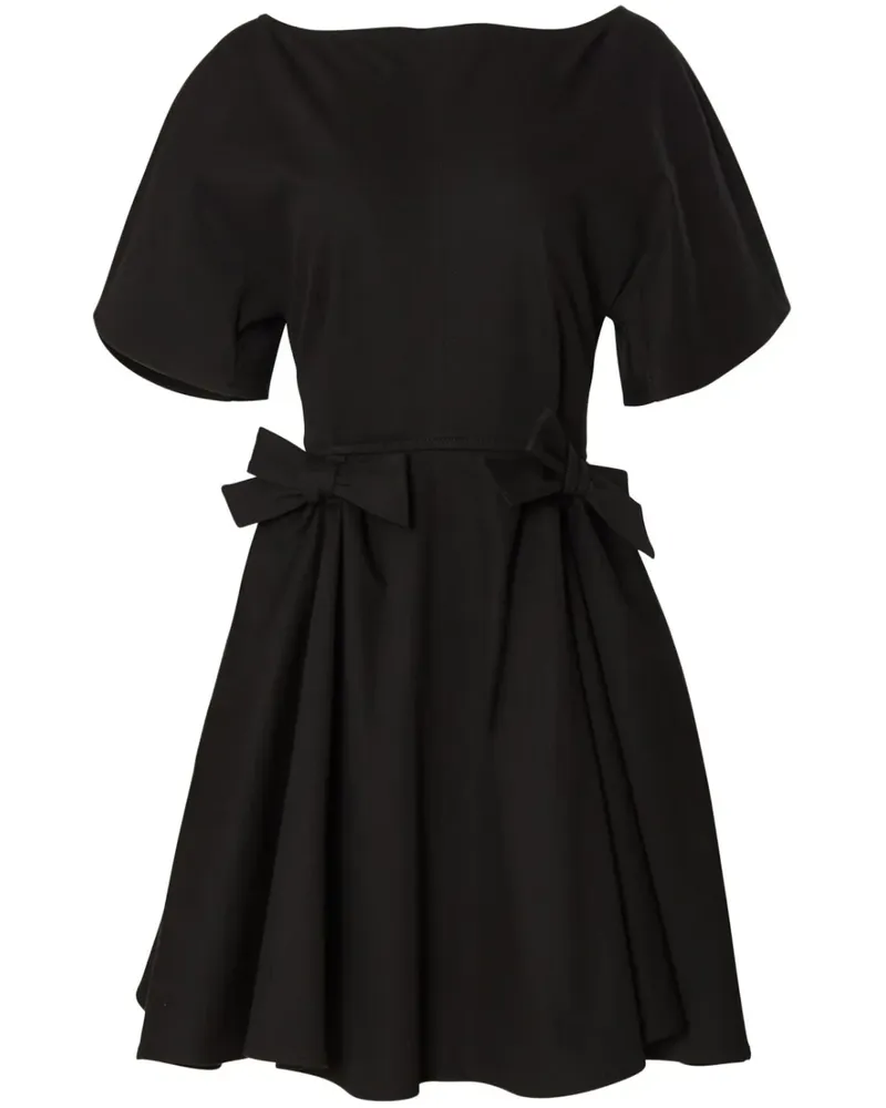Carolina Herrera New York Drapiertes Kleid mit V-Rückenausschnitt - Schwarz Schwarz