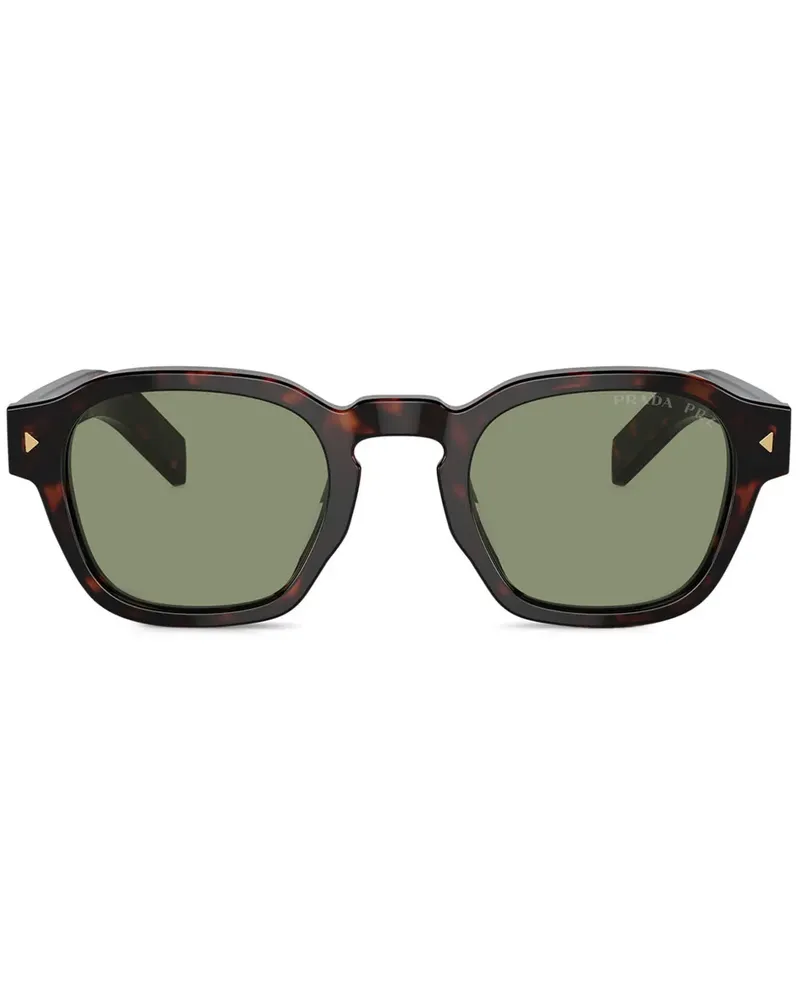 Prada Sonnenbrille mit eckigem Gestell - Braun Braun