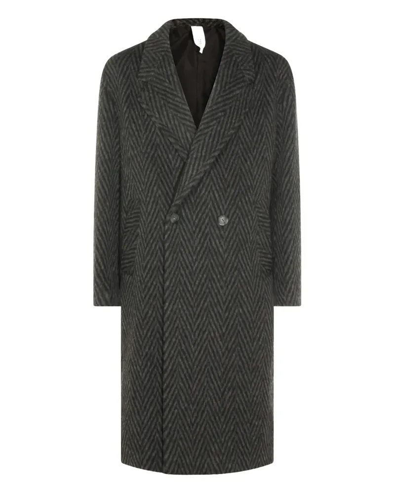 Hevò herringbone double-breasted coat - Grau Grau