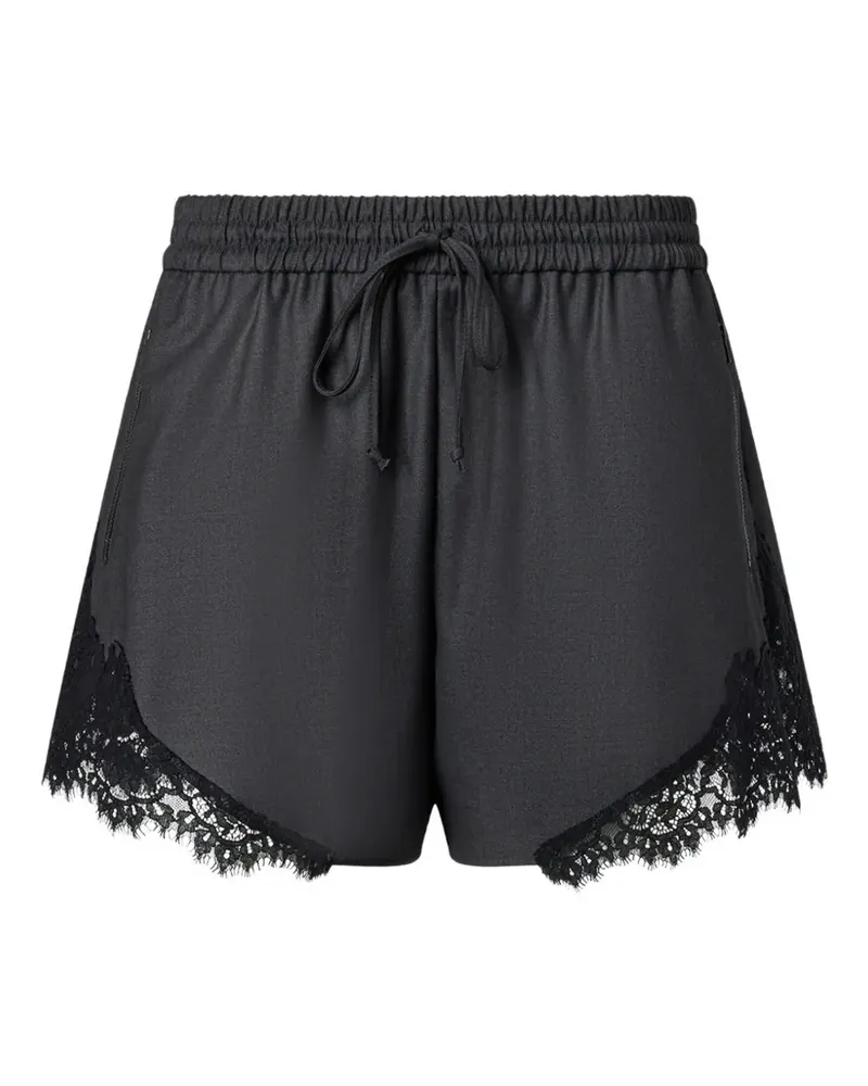 Pinko Shorts mit Spitzenborten - Grau Grau
