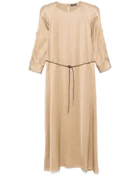 Peserico Maxikleid aus Satin Nude