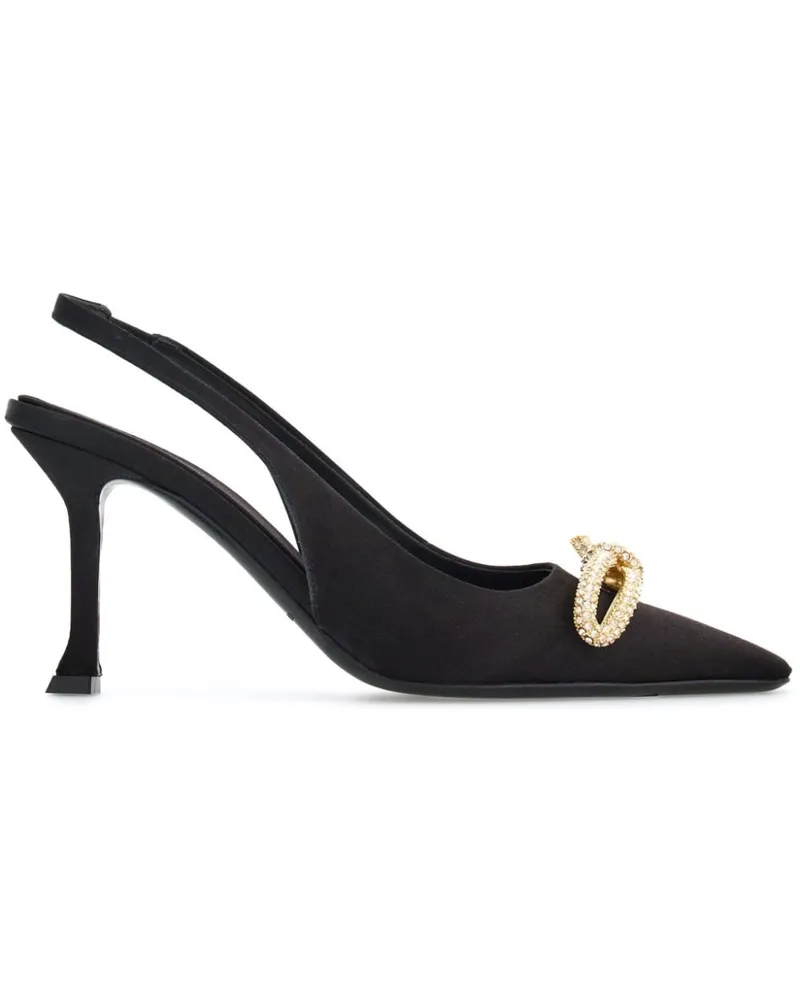 Ferragamo Asymmetrische Slingback-Pumps 85mm Schwarz