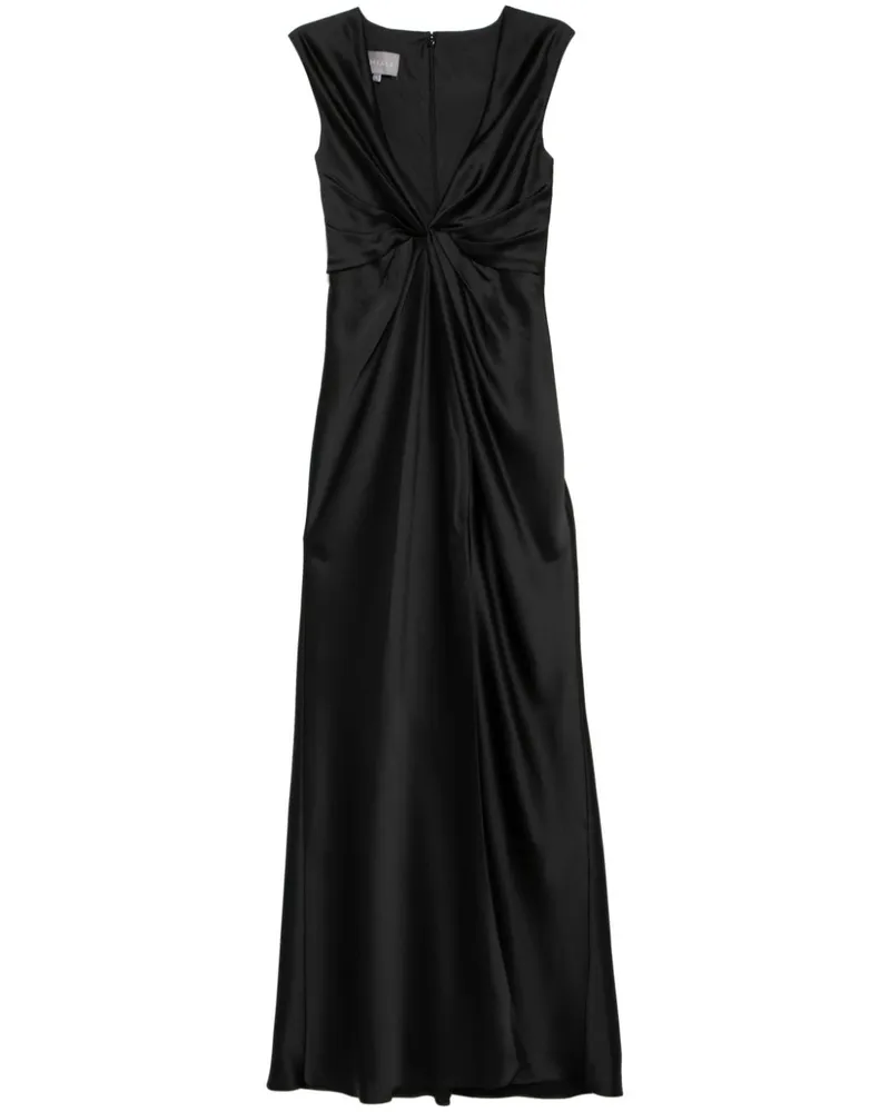 Amsale Fließendes Kleid mit Drapierung - Schwarz Schwarz