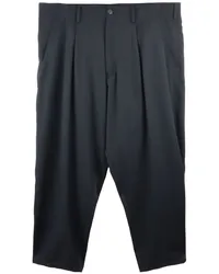 Yohji Yamamoto Cropped-Hose aus Wolle Schwarz