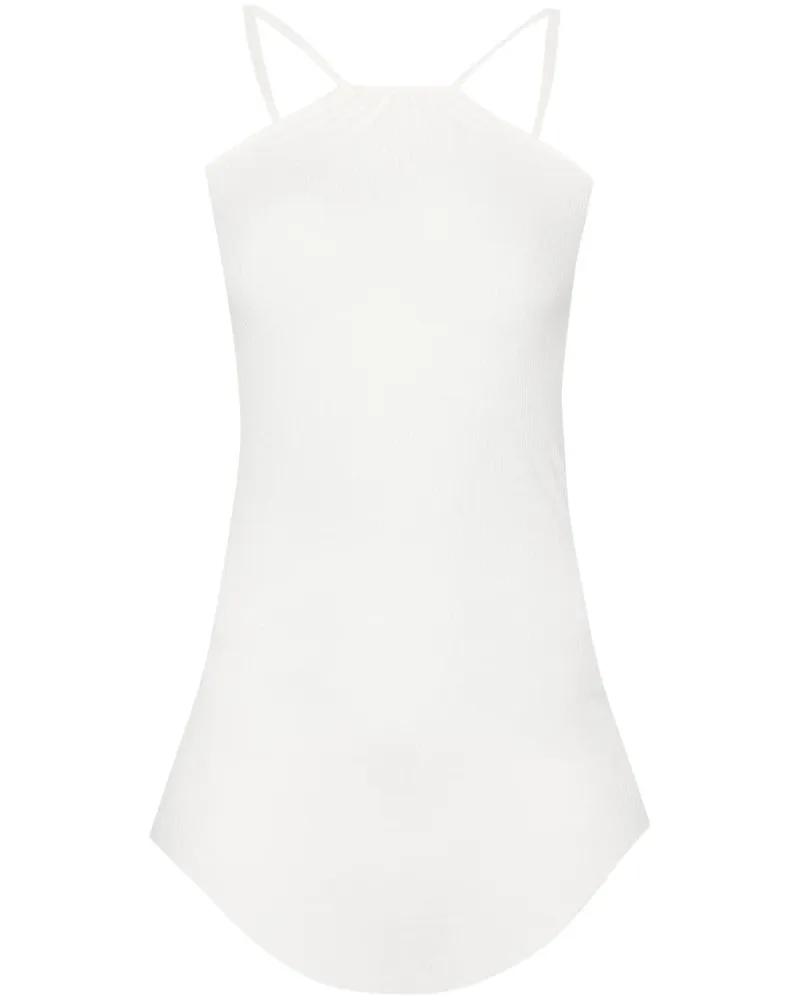 Rick Owens Geripptes Scorpio Tanktop - Weiß Weiß
