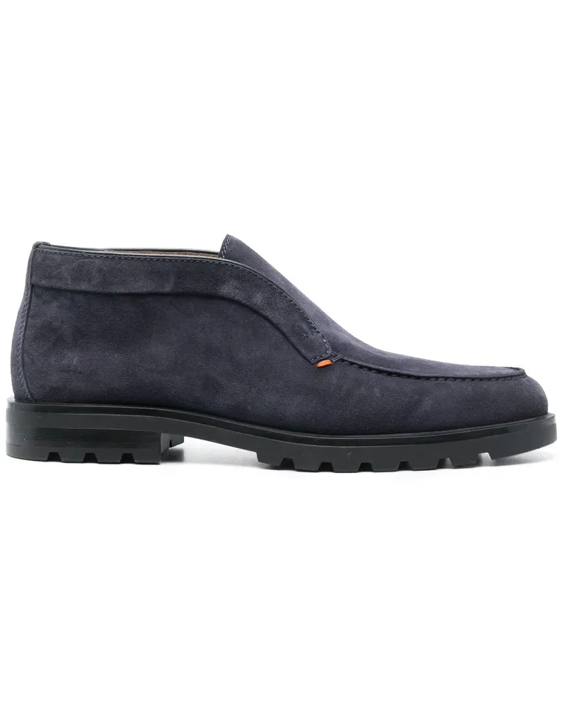 Santoni Detroit Rock Wildlederstiefel - Blau Blau