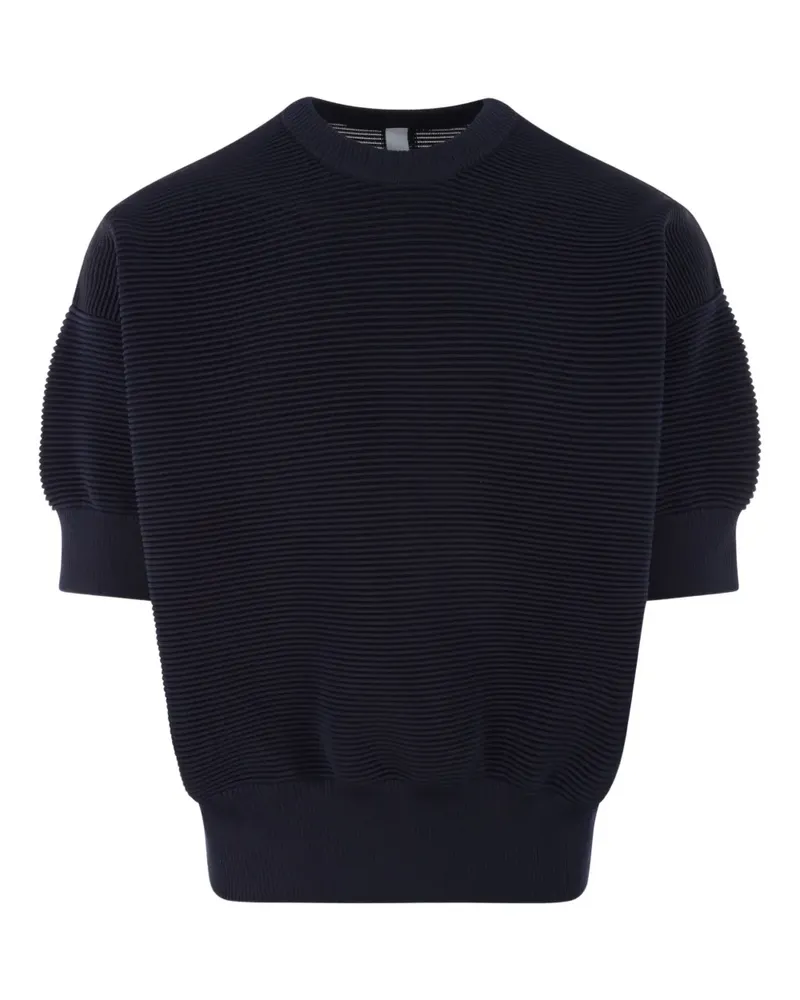 CFCL Fein geripptes T-Shirt - Blau Blau