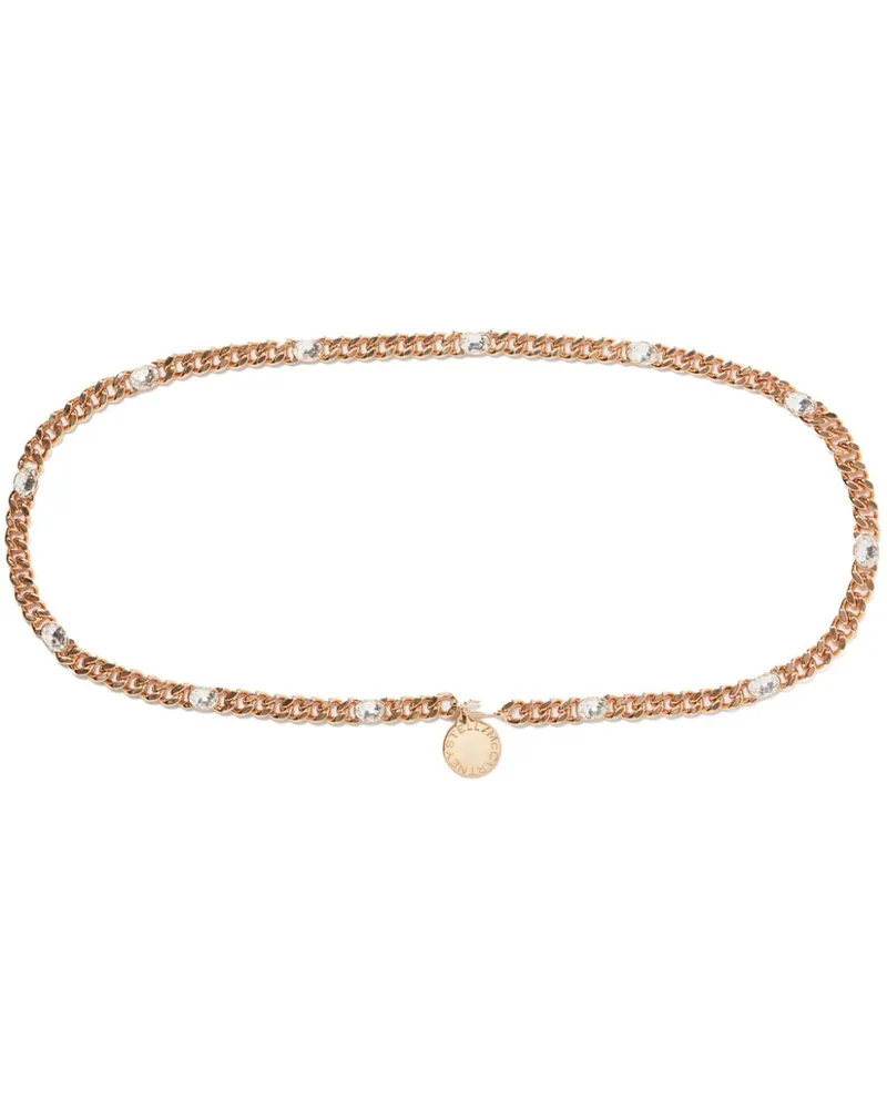 Stella McCartney Kettengürtel mit Kristallverzierung - Gold Gold
