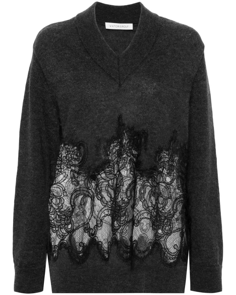 Viktor & Rolf Pullover mit Spitze Grau