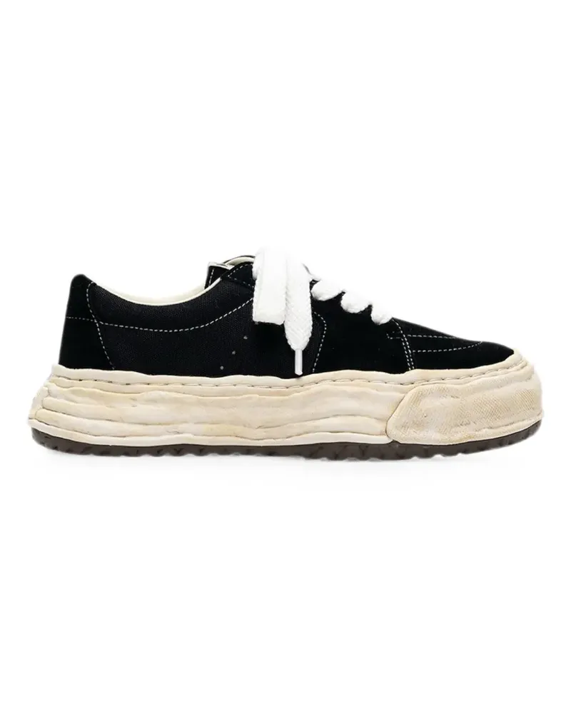 MIHARAYASUHIRO Eric OG sole overdyed mix-material low-top sneakers - Schwarz Schwarz