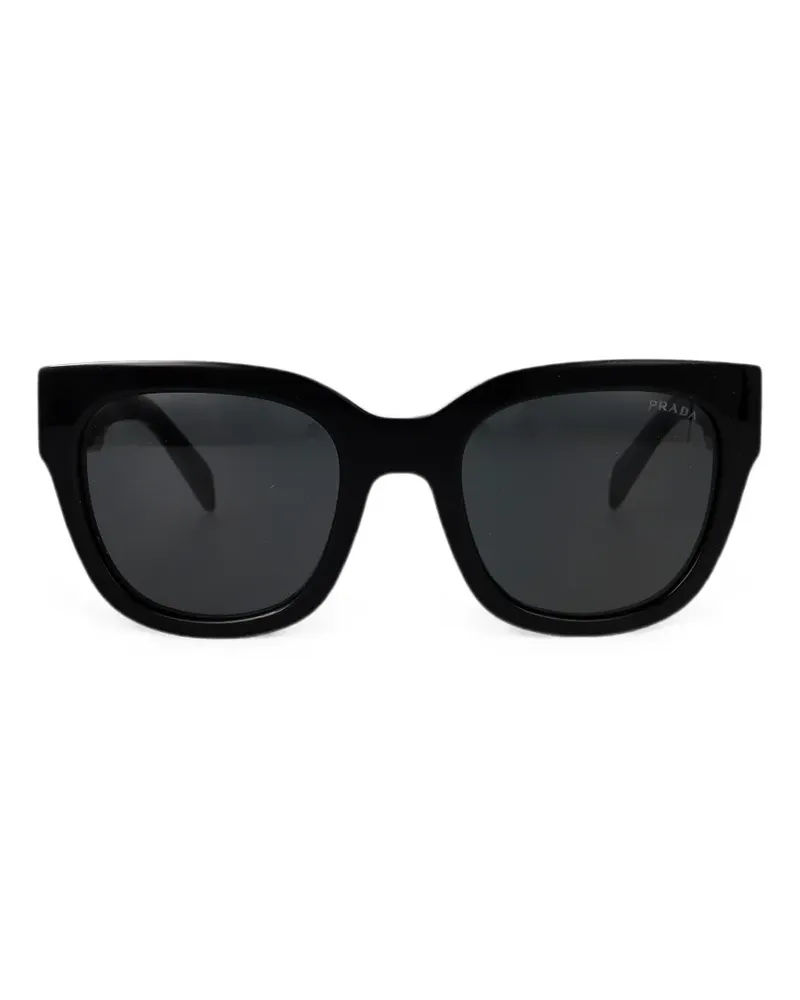 Prada logo-plaque sunglasses - Schwarz Schwarz