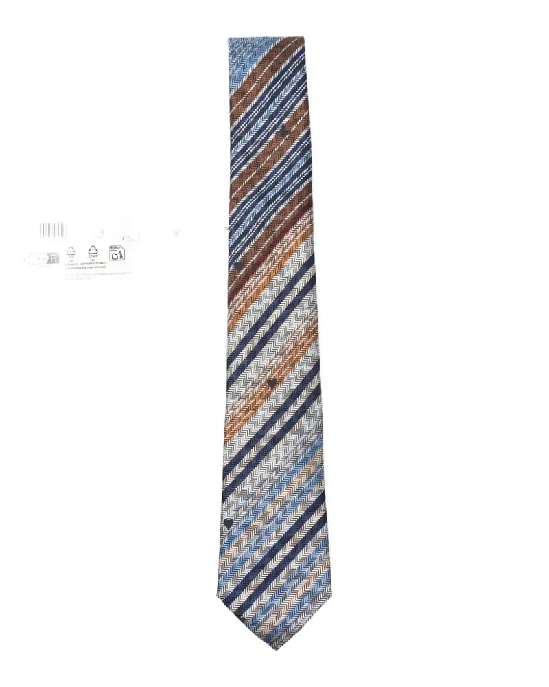 Vivienne Westwood herringbone-stripe tie - Blau Blau