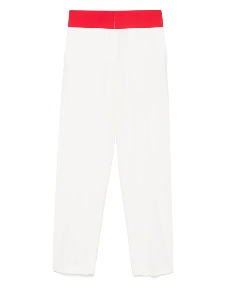 MSGM Hose mit Kontrastbund - Nude Nude
