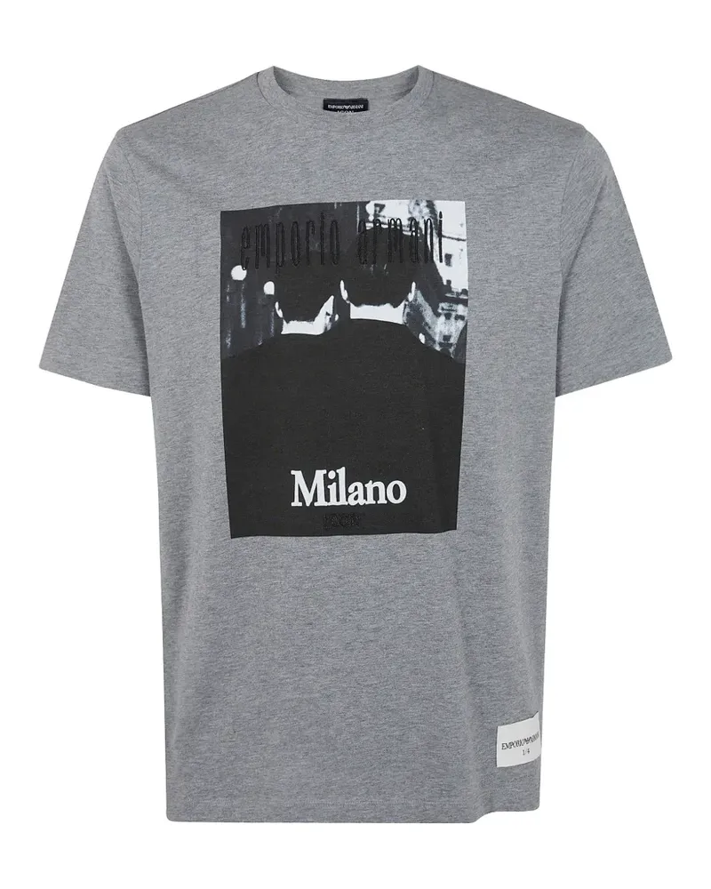 Emporio Armani Icon photo-print T-shirt - Grau Grau