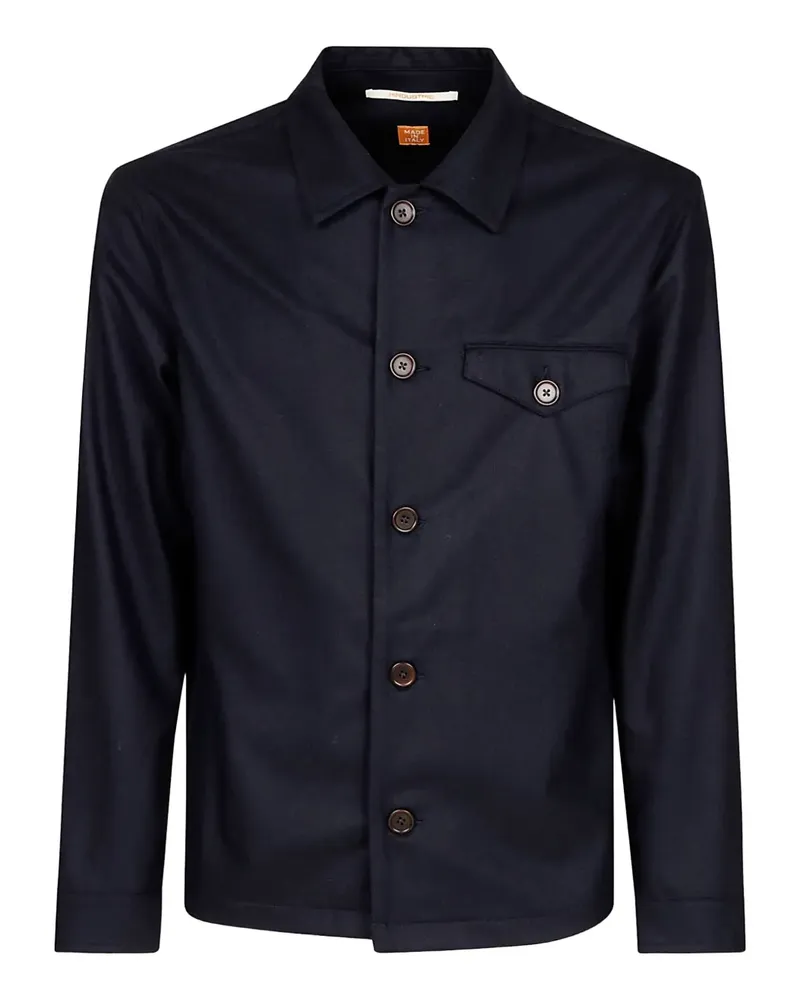 Alpha Industries buttoned pocket shirt - Blau Blau