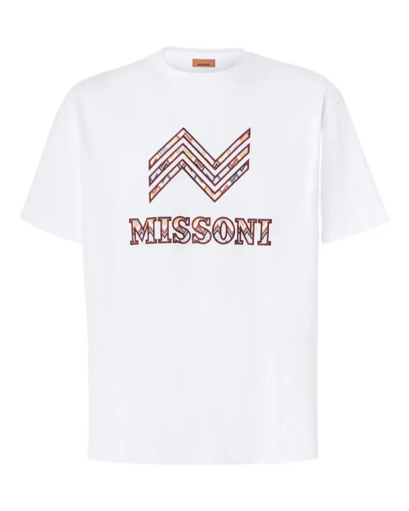 Missoni T-Shirt mit Logo-Stickerei - Weiß Weiß
