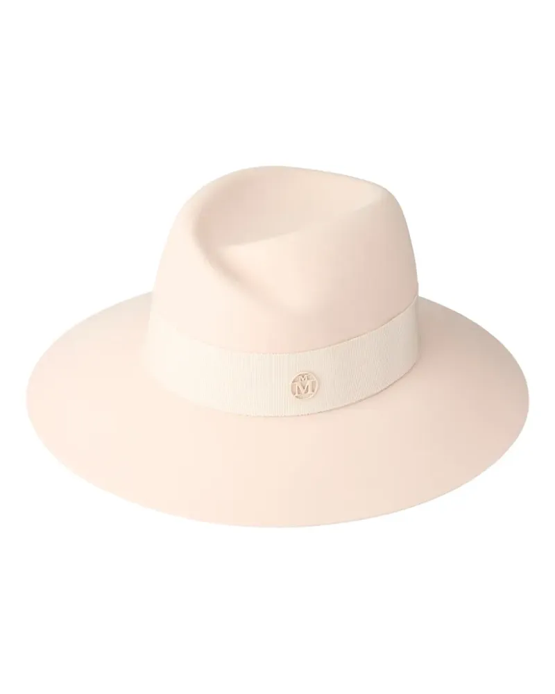 Maison Michel Virginie Fedora mit Ripsbandbesatz - Rosa Rosa