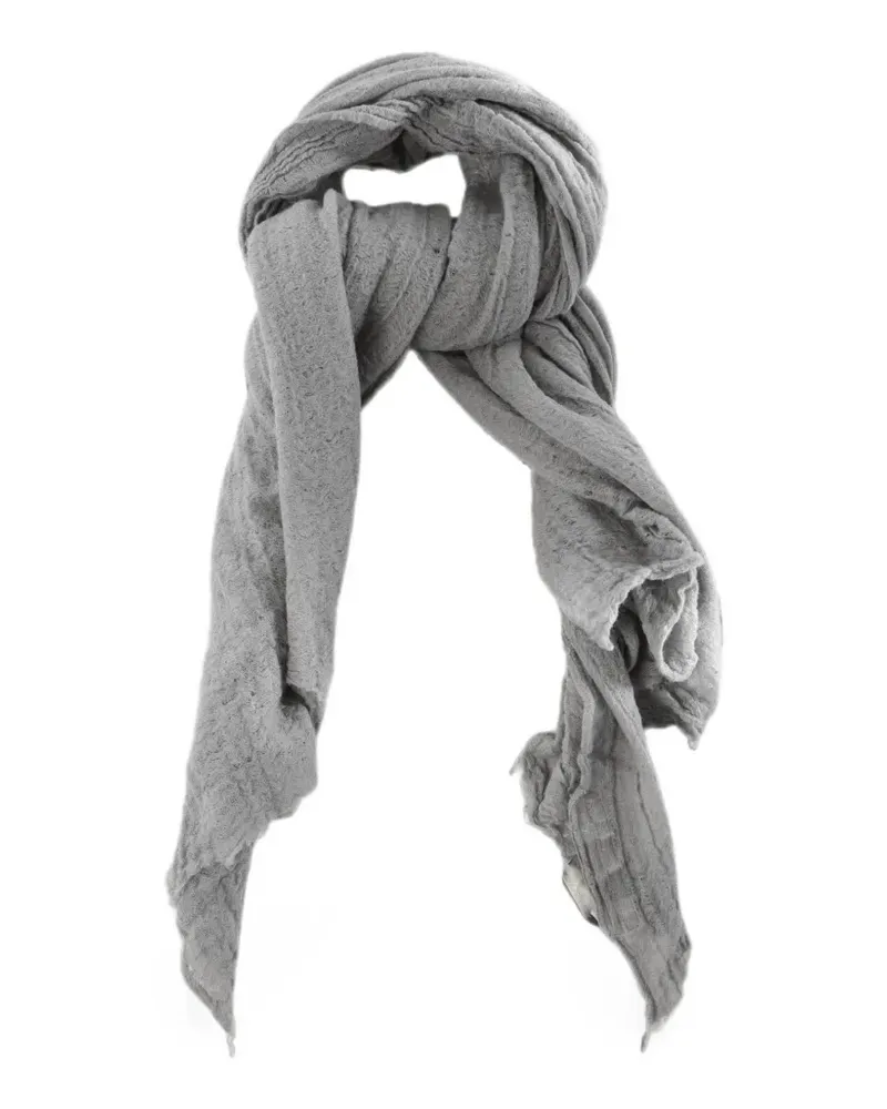 Rick Owens frayed oversized scarf - Grau Grau