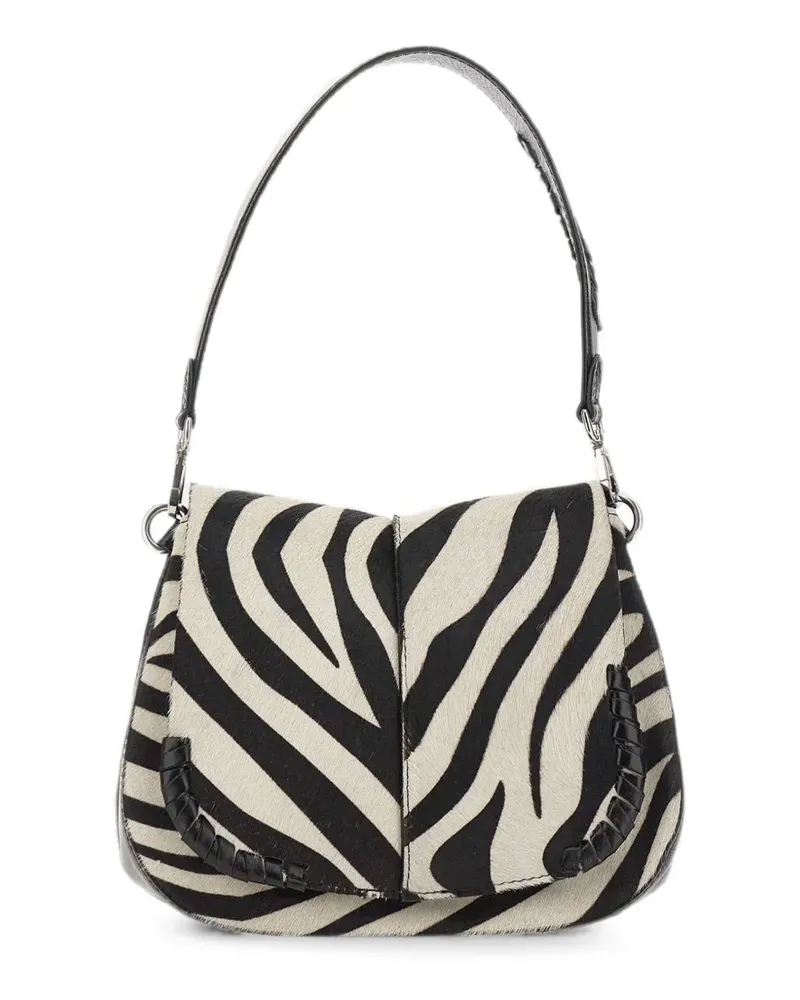 Gianni Chiarini Helena zebra-print shoulder bag - Schwarz Schwarz