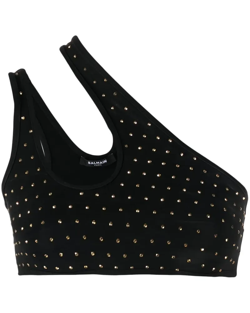 Balmain Asymmetrisches Top - Schwarz Schwarz