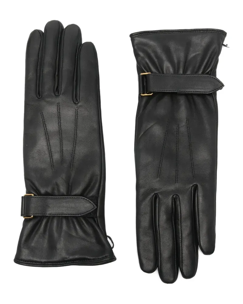 Isabel Marant buckle logo-debossed gloves - Schwarz Schwarz