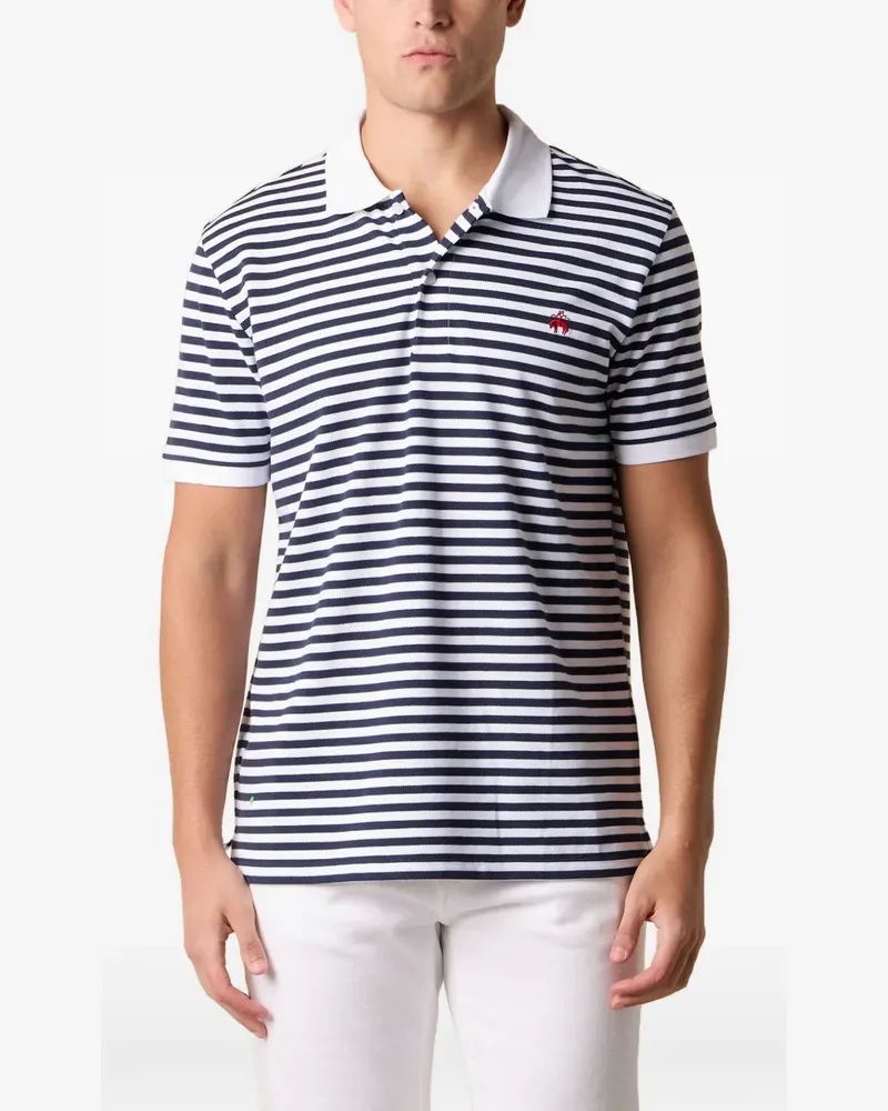 Brooks Brothers Gestreiftes Awning Poloshirt - Blau Blau