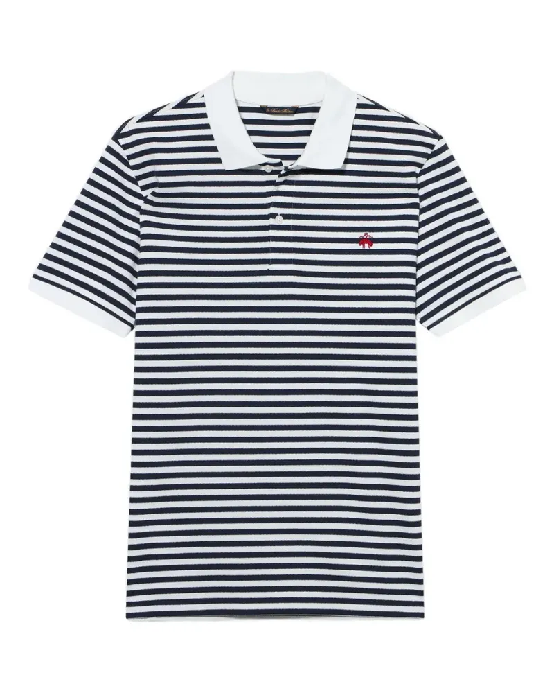 Brooks Brothers Gestreiftes Awning Poloshirt - Blau Blau