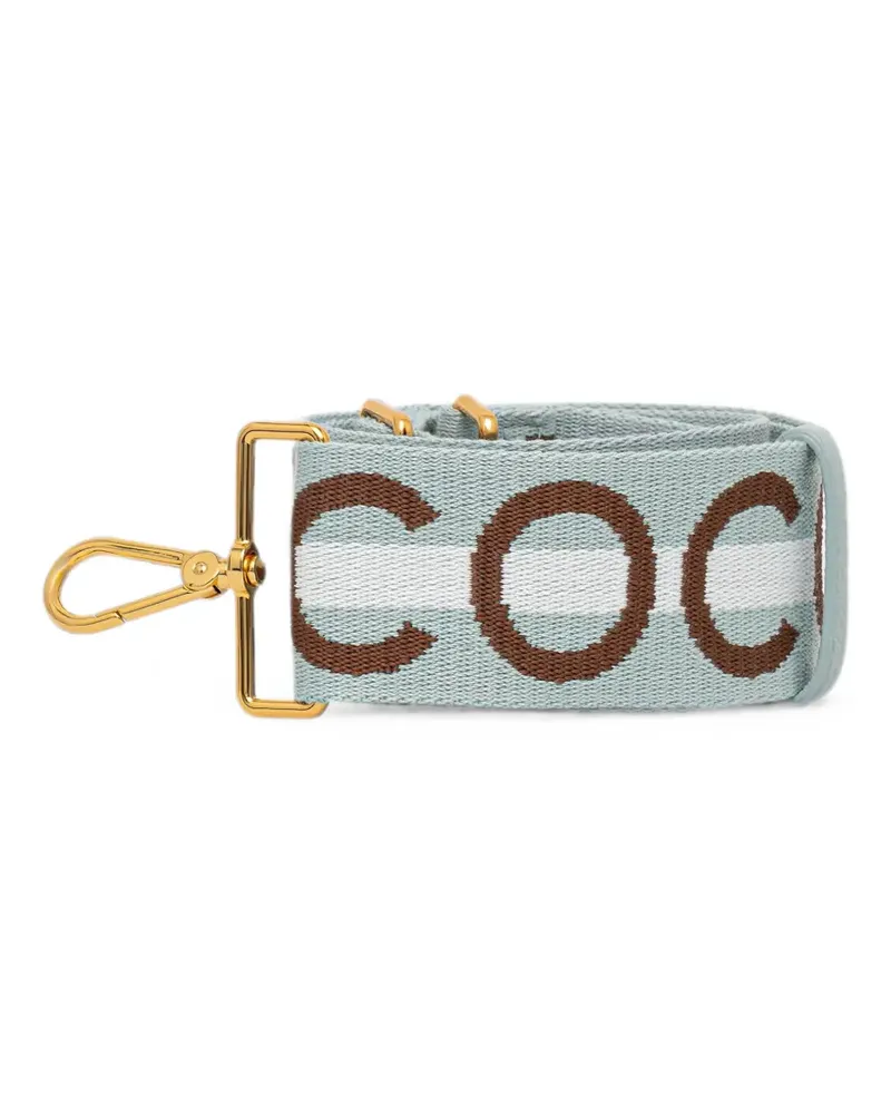 Coccinelle logo-jacquard shoulder strap - Blau Blau