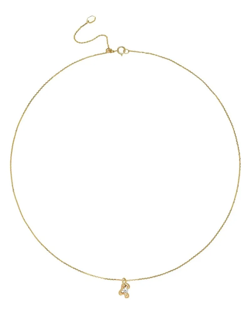 Maria Black 14kt Temple Gelbgoldhalskette mit Diamant