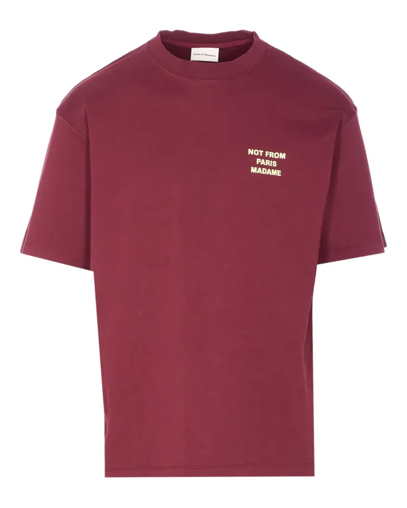 Drôle de Monsieur T-Shirt mit Logo-Print - Rot Rot