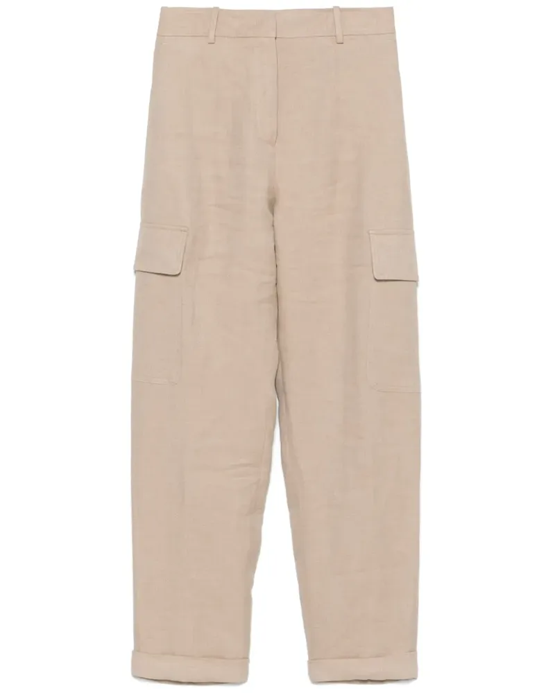 Eleventy Cargohose aus Leinen - Nude Nude